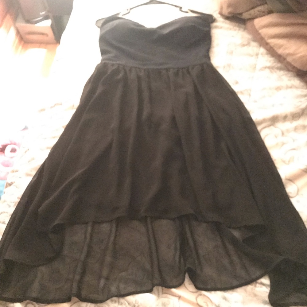 Sparkly Blue top and black bottom dress